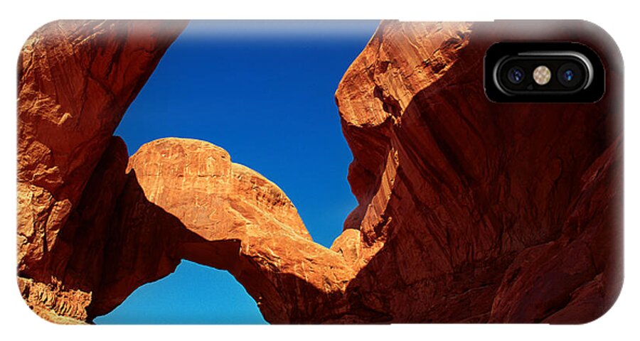 Double Arch iPhone X Case featuring the photograph Utah - Double Arch by Terry Elniski