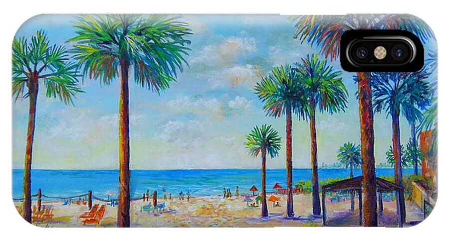 Siesta Key iPhone X Case featuring the painting Valerie's View of Siesta Key by Lou Ann Bagnall