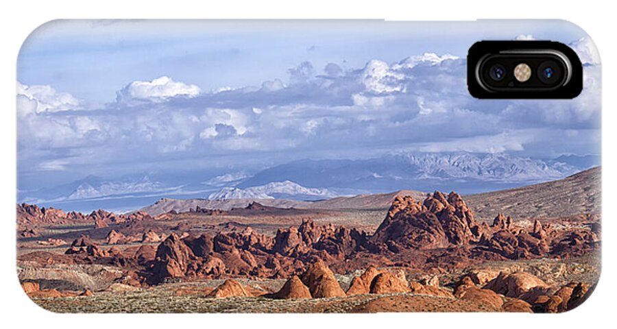Valley Of Fire iPhone X Case featuring the photograph Valley of Fire Vista by Debby Richards