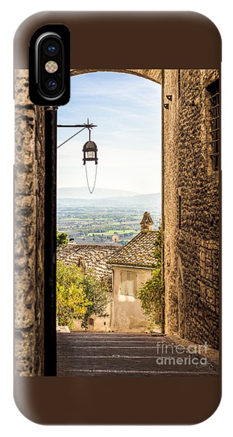 Italy iPhone X Case featuring the photograph Valley outside Assisi by Prints of Italy