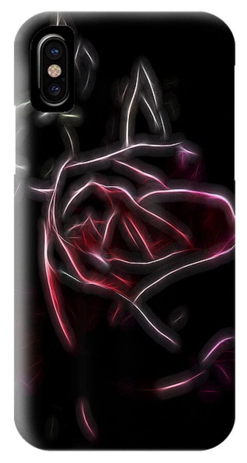 Warm Reds iPhone X Case featuring the digital art Velvet Rose 2 by William Horden