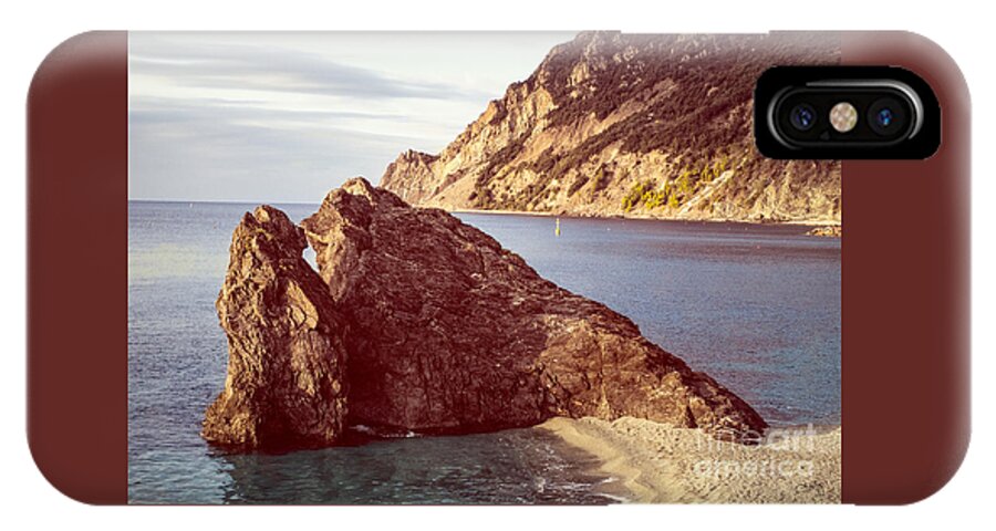 Cinque Terre iPhone X Case featuring the photograph View from Beach of Monterosso by Prints of Italy
