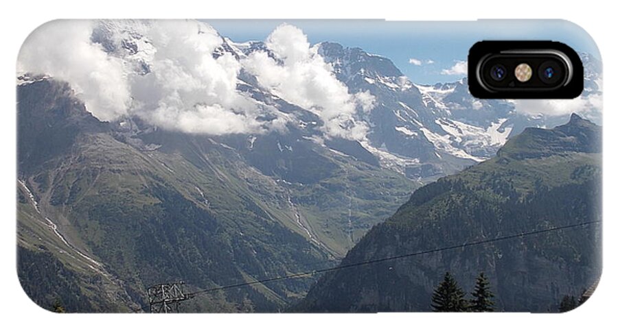 View iPhone X Case featuring the photograph View From Murren by Nina Kindred