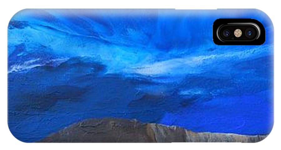 Sky iPhone X Case featuring the painting View From the Ridge by Linda Bailey