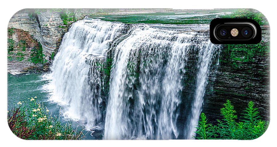 Middle Falls iPhone X Case featuring the photograph View of Middle Falls by Rick Bartrand