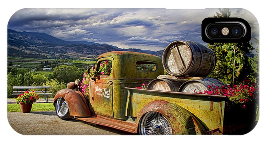 Oliver Twist iPhone X Case featuring the photograph Vintage Chevy Truck at Oliver Twist Winery by David Smith
