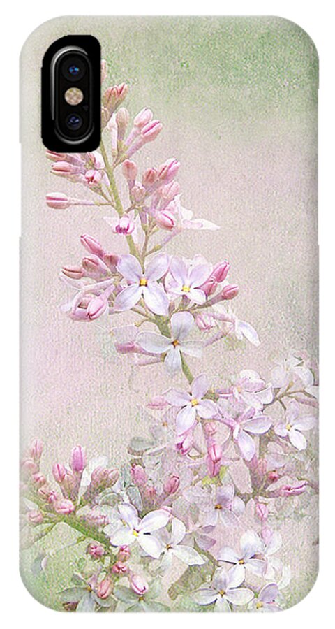 Vintage Flower iPhone X Case featuring the photograph Vintage Lilac by Kathi Mirto