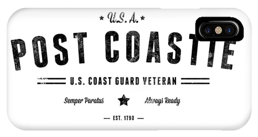 U.s. Coast Guard iPhone X Case featuring the photograph Vintage Post Coastie by Tom DiFrancesca