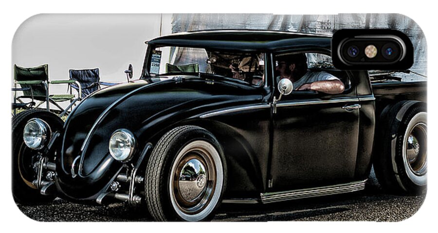 Black iPhone X Case featuring the photograph VW Bug by Ron Roberts