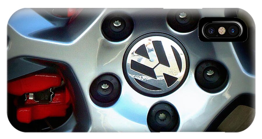 Skompski iPhone X Case featuring the photograph VW GTI Wheel by Joseph Skompski