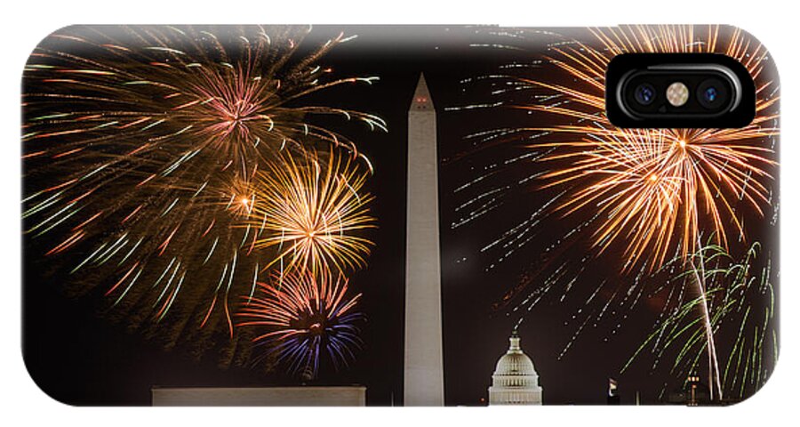 Bang iPhone X Case featuring the photograph Washington Fireworks by David Kay