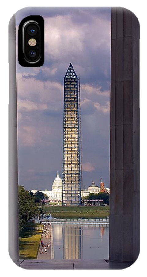 American iPhone X Case featuring the photograph Washington Monument and Capitol 2 by Stuart Litoff