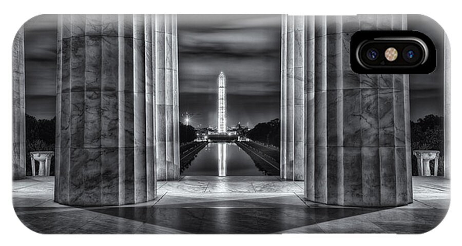 Clarence Holmes iPhone X Case featuring the photograph Washington Monument from Lincoln Memorial II by Clarence Holmes