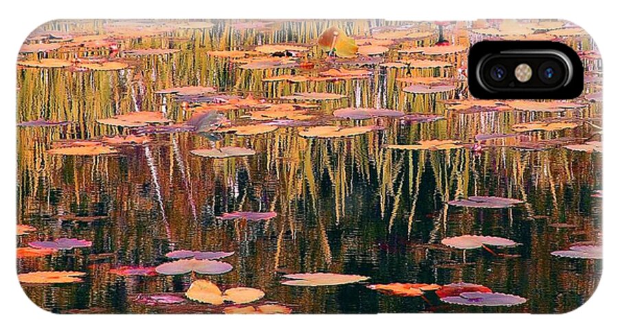 Impressionist iPhone X Case featuring the photograph Water Lilies Re Do by Chris Anderson