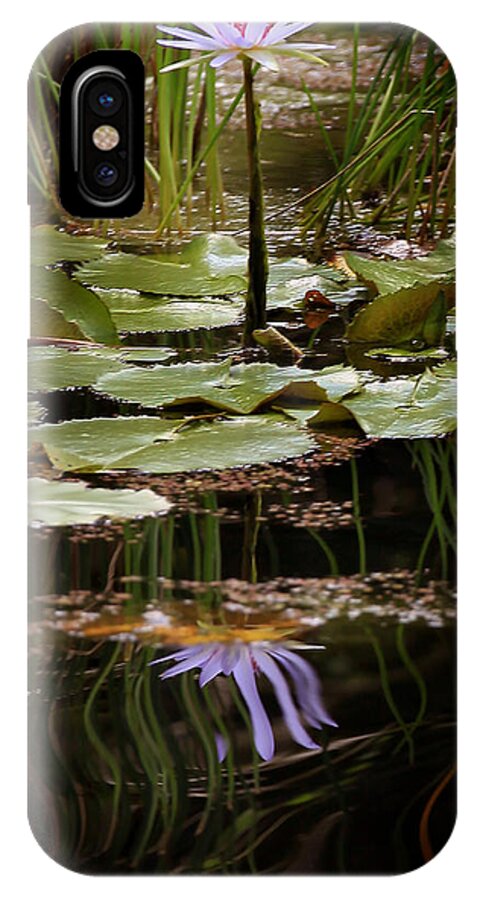 Reflection iPhone X Case featuring the photograph Water Lily Reflection by Joseph G Holland