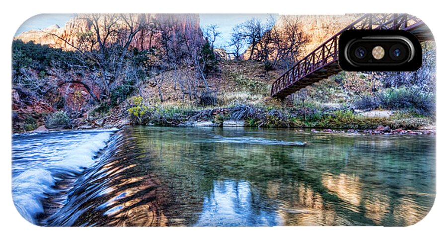 Zion Natioanl Park iPhone X Case featuring the photograph Water Under The Bridge by Beth Sargent