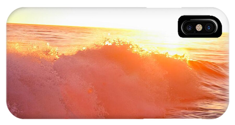 Waves iPhone X Case featuring the photograph Waves in Sunset by Alexander Fedin