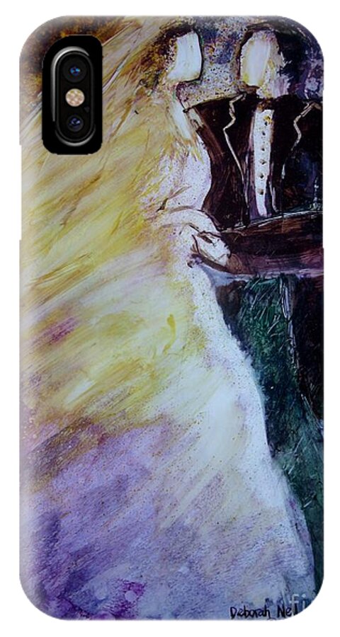 Wedding iPhone X Case featuring the painting Wedding Dance by Deborah Nell