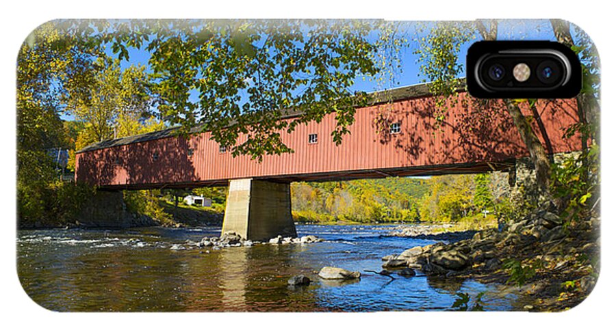 Covered Bridge iPhone X Case featuring the photograph West Cornwall Covered Bridge by Diane Diederich