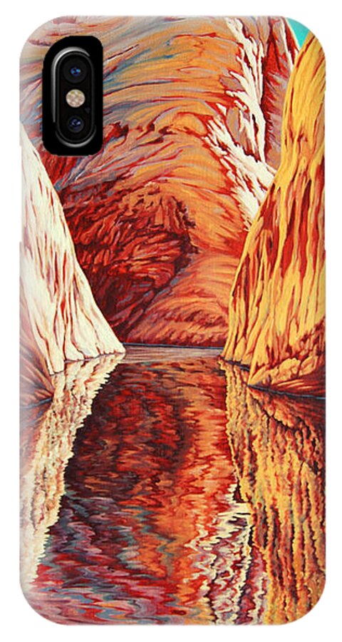 Lake iPhone X Case featuring the painting West Passage by Cheryl Fecht