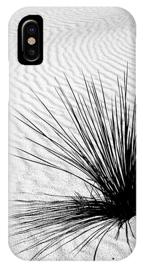 B&w iPhone X Case featuring the photograph White Sands 07 by JustJeffAz Photography