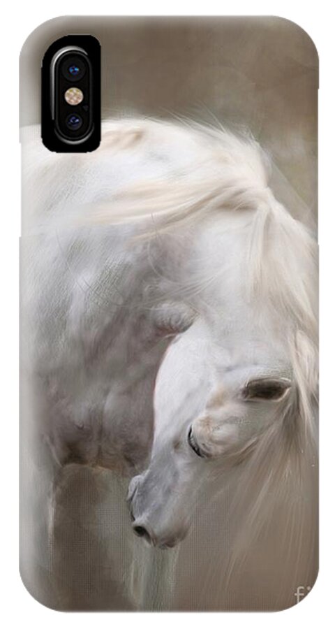 Horse iPhone X Case featuring the digital art Wingless by Dorota Kudyba
