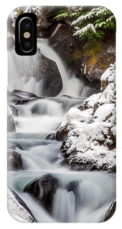Snow iPhone X Case featuring the photograph Winter Falls 1 by Rob Green