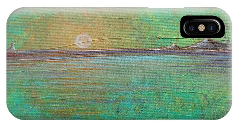 Winter Solitude 7 iPhone X Case featuring the painting Winter Solitude 7 by Jacqueline Athmann