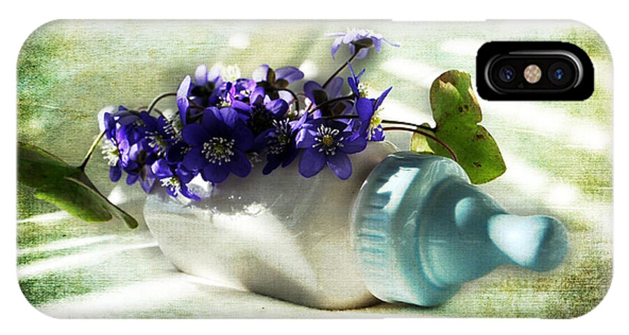 Hepatica Nobilis iPhone X Case featuring the photograph Wonders Happen in the Spring by Randi Grace Nilsberg