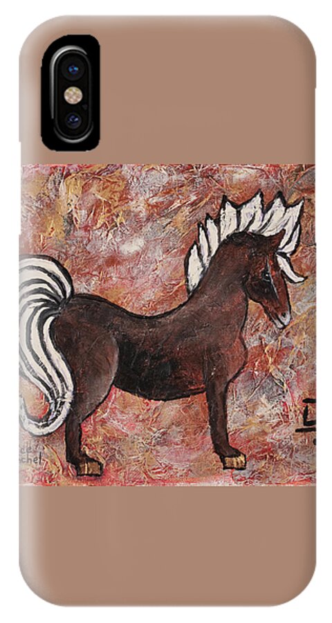 Year Of The Horse iPhone X Case featuring the painting Year Of The Horse by Darice Machel McGuire