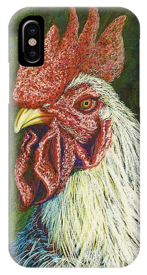 Cynthia Sampson iPhone X Case featuring the painting You Talking to Me? by Cynthia Sampson