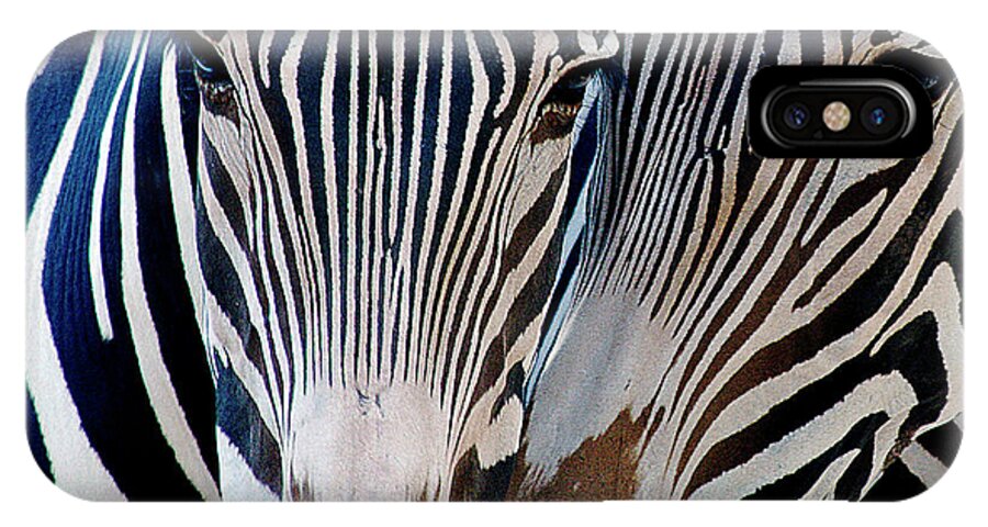 Zebra iPhone X Case featuring the photograph Zebra Pattern by Sue Cullumber