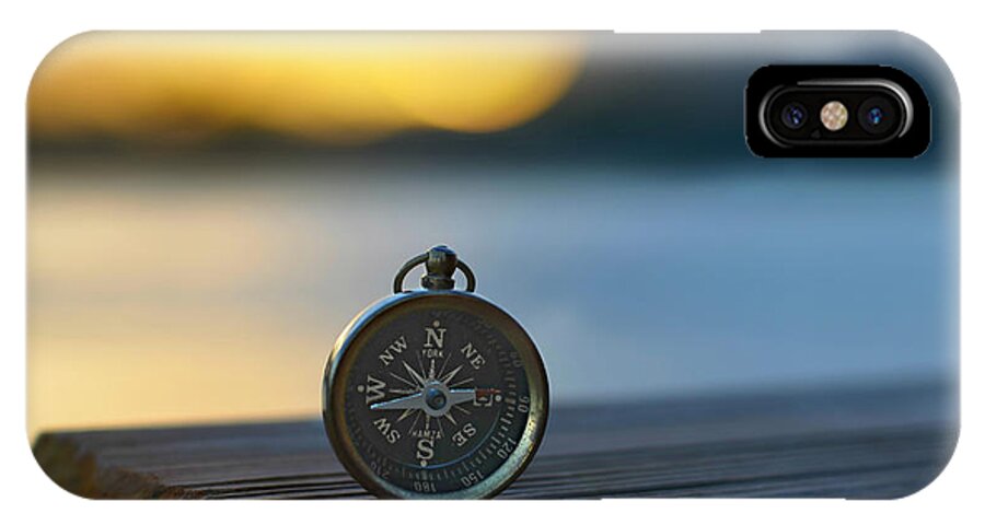 Compass iPhone X Case featuring the photograph Zen Scape by Laura Fasulo