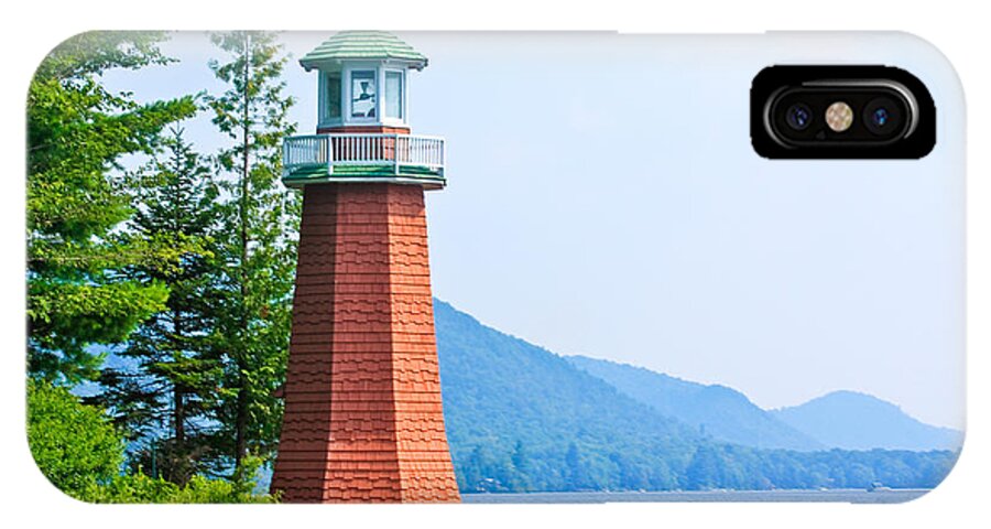 Lighthouse iPhone X Case featuring the photograph Adirondack Lighthouse #1 by Ann Murphy