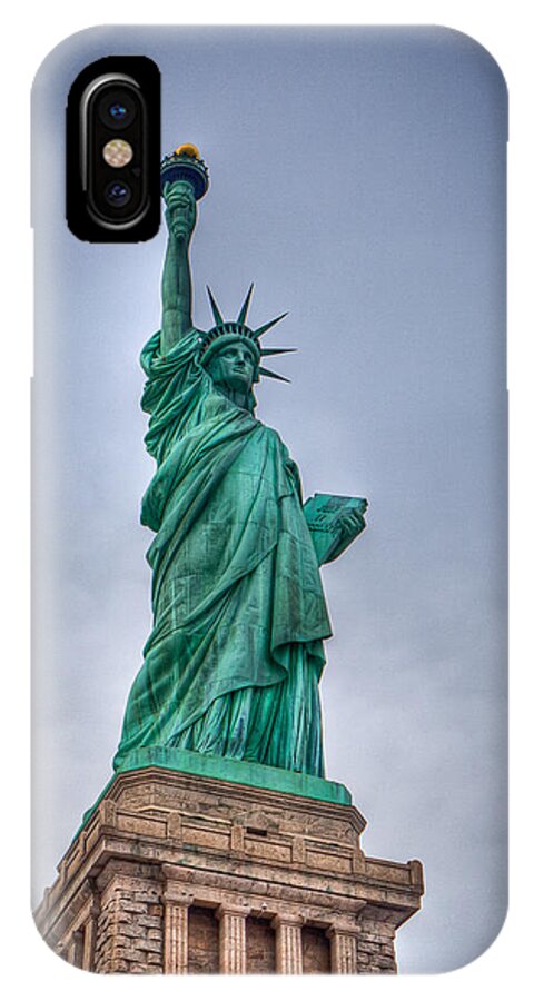 Landscape iPhone X Case featuring the photograph Staute of Liberty #1 by Jiayin Ma
