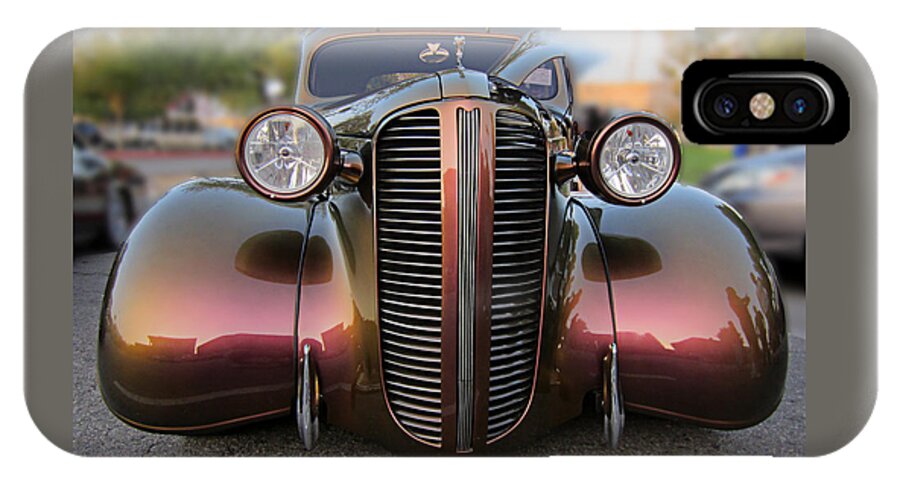 Route 66 Auto Show iPhone X Case featuring the photograph 1938 Ford by Dorothy Cunningham