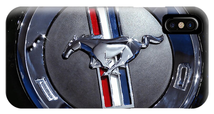 2011 iPhone X Case featuring the photograph 2012 Ford Mustang Trunk Emblem by Gordon Dean II