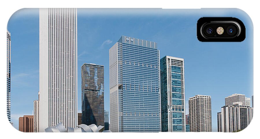 Chicago iPhone X Case featuring the digital art Chicago City Scenes #7 by Carol Ailles