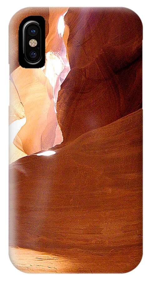 Teresa Blanton iPhone X Case featuring the photograph Antelope Canyon Sunbeam by Teresa Blanton