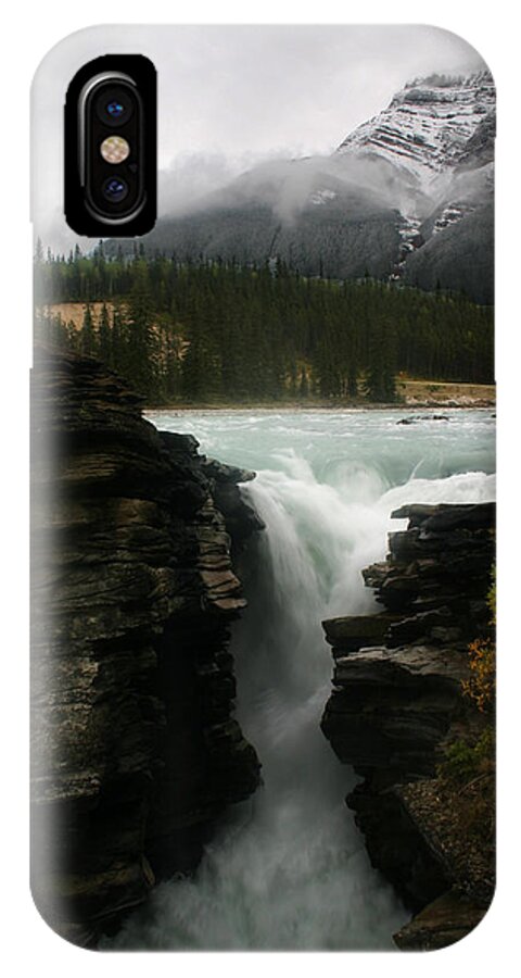 Athabasca Falls iPhone X Case featuring the photograph Athabasca Falls Jasper National Park by Benjamin Dahl