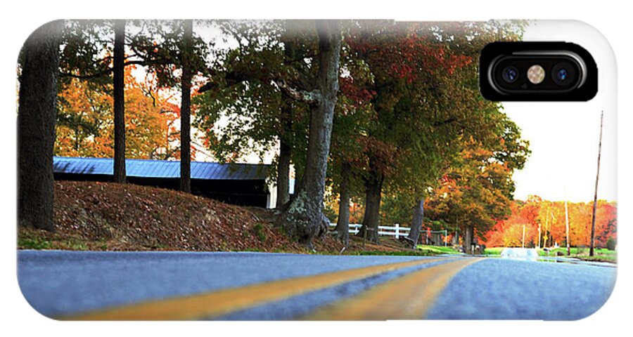 Road iPhone X Case featuring the photograph Autumn Road by La Dolce Vita