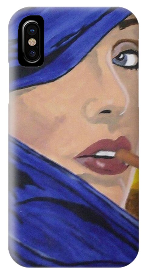 Woman iPhone X Case featuring the painting Back in the Day by Steve Cochran