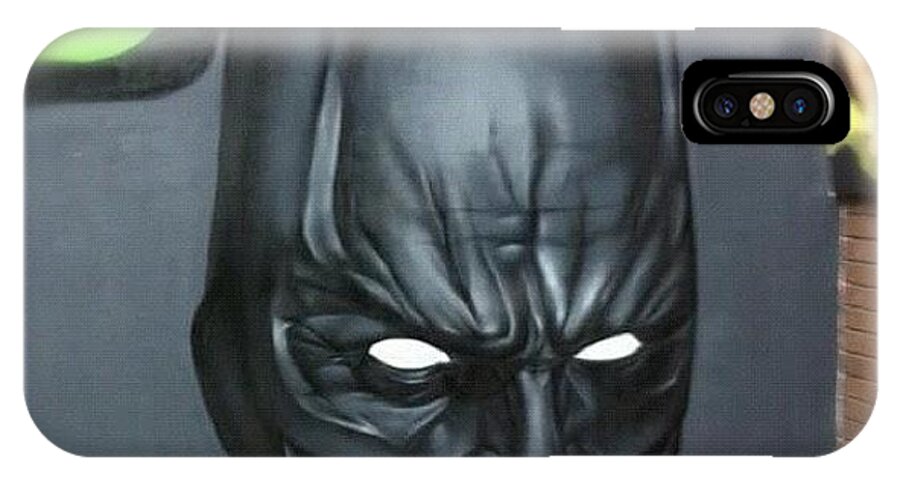Grafite iPhone X Case featuring the photograph #batman By #jodyt During by Nigel Brown