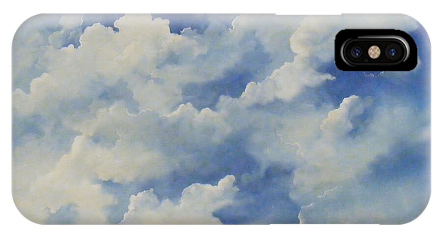 Watercolor iPhone X Case featuring the painting Blue Ridge Vista...SOLD by Sandy Brindle
