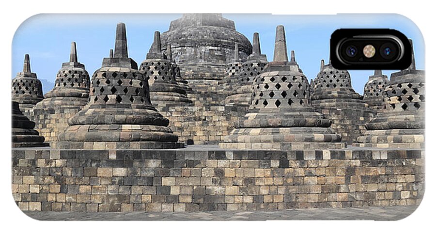 Travel iPhone X Case featuring the photograph Borobudur Mahayana Buddhist Monument by Mark Taylor