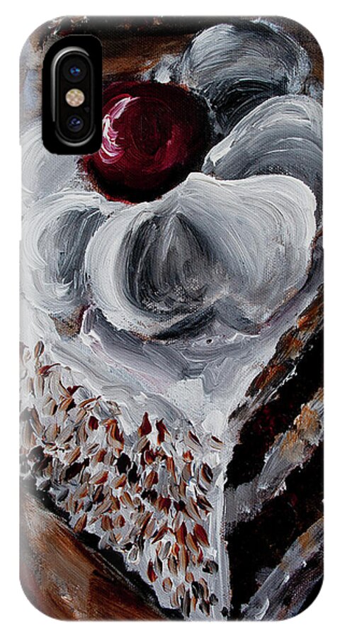Cake iPhone X Case featuring the painting Cake 07 by Nik Helbig
