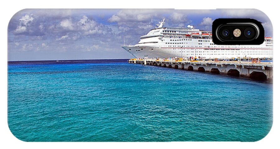 Cruise iPhone X Case featuring the photograph Carnival Elation Docked at Cozumel by Jason Politte