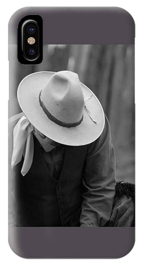 Hats iPhone X Case featuring the photograph Cowboys Signature by Diane Bohna