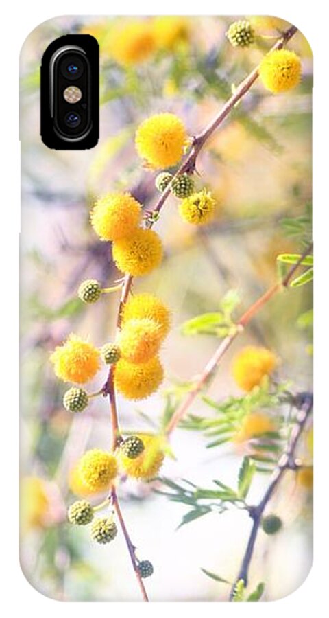 Yellow iPhone X Case featuring the photograph Dream Puffs by Lisa Argyropoulos