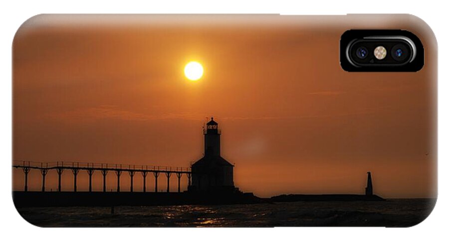 Sunset iPhone X Case featuring the photograph Dreamy Sunset At The Lighthouse by Scott Wood